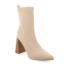 Journee Collection Womens Noralinn Stacked Heel Booties In Nude