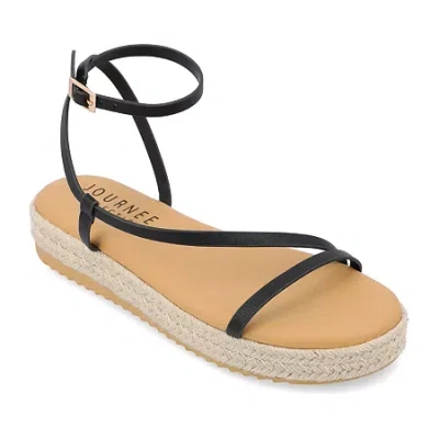 Journee Collection Womens Odelia Ankle Strap Flat Sandals In Neutral