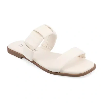 JOURNEE COLLECTION WOMENS PEGIE FLAT SANDALS
