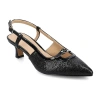 Journee Collection Womens Pointed Closed Toe Kitten Heel Pumps In Black