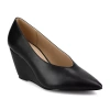 Journee Collection Womens Pointed Closed Toe Wedge Heel Pumps In Black