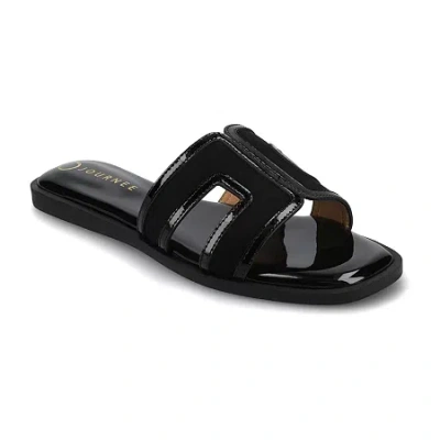 Journee Collection Womens Primah Flat Sandals In Black