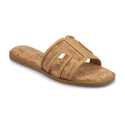 Journee Collection Womens Primah Flat Sandals In Brown