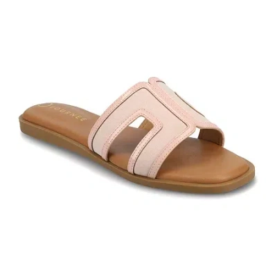 Journee Collection Womens Primah Flat Sandals In Pink