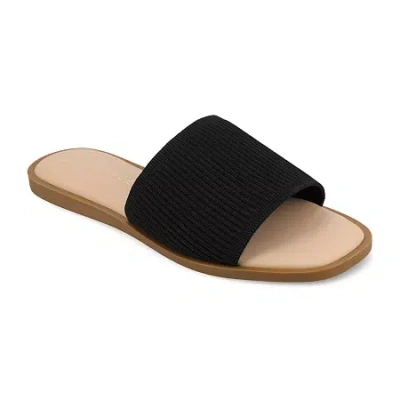 Journee Collection Womens Prisilla Flat Sandals In Black