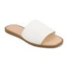 Journee Collection Womens Prisilla Flat Sandals In White