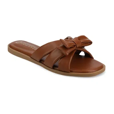 JOURNEE COLLECTION WOMENS PRYLIN FLAT SANDALS