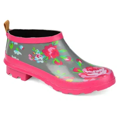 Journee Collection Womens Rainer Flat Heel Rain Boots In Multi
