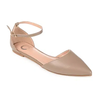 Journee Collection Womens Reba Ankle-strap Ballet Flats In Sand