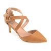 Journee Collection Womens Riva Strap Pumps In Brown