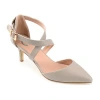 Journee Collection Womens Riva Strap Pumps In Gray