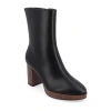 Journee Collection Womens Romer Block Heel Booties In Black