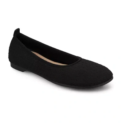 Journee Collection Womens Round Closed Toe Ballet Flats In Black