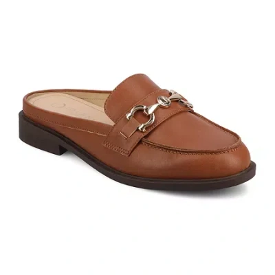 Journee Collection Womens Round Closed Toe Loafers In Brown
