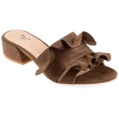Journee Collection Womens Sabica Heeled Sandals In Brown