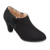 Journee Collection Womens Sanzi Kitten Heel Booties In Black