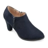 Journee Collection Womens Sanzi Kitten Heel Booties In Blue