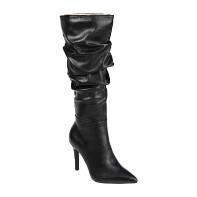 Journee Collection Womens Sarie Stiletto Heel Dress Boots In Black