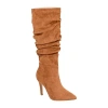 Journee Collection Womens Sarie Stiletto Heel Dress Boots In Brown