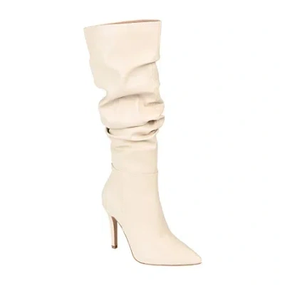 Journee Collection Womens Sarie Stiletto Heel Dress Boots In Sand