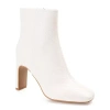 Journee Collection Womens Sarla Block Heel Booties In White