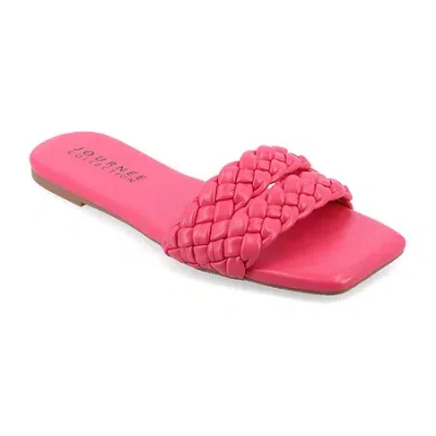 Journee Collection Womens Sawyerr Slide Sandals In Pink