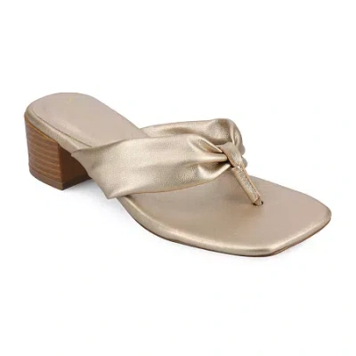 Journee Collection Womens Seelah Heeled Sandals In Neutral
