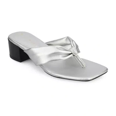 Journee Collection Womens Seelah Heeled Sandals In Silver