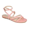 Journee Collection Womens Serissa Flat Sandals In Pink