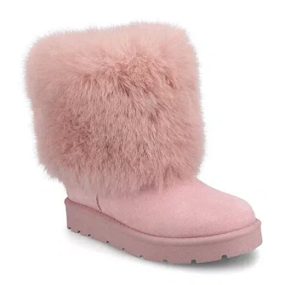 Journee Collection Womens Shanay Flat Heel Winter Boots In Pink