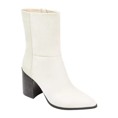 Journee Collection Womens Sharlie Stacked Heel Booties In White