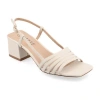 Journee Collection Womens Shayana Heeled Sandals In Neutral