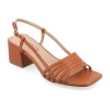 Journee Collection Womens Shayana Heeled Sandals In Brown
