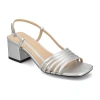 Journee Collection Womens Shayana Heeled Sandals In Silver