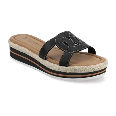 Journee Collection Womens Slide Sandals In Black