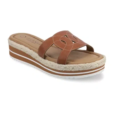 Journee Collection Womens Slide Sandals In Multi