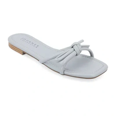 Journee Collection Womens Soma Flat Sandals In Gray