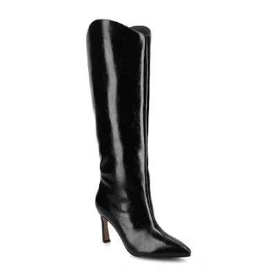 Journee Collection Womens Stiletto Heel Dress Boots In Black