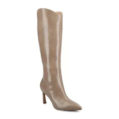 Journee Collection Womens Stiletto Heel Dress Boots In Neutral