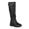 Journee Collection Womens Stormy Buckle-accented Riding Boots In Black