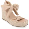 Journee Collection Womens Surria Tru Comfort Foam Espadrille Platform Wedge Sandals In Grey