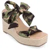 Journee Collection Womens Surria Tru Comfort Foam Espadrille Platform Wedge Sandals In Multi