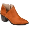 Journee Collection Womens Tessa Stacked Heel Booties In Brown