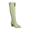 Journee Collection Womens Therese Stacked Heel Cowboy Boots In Green