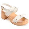 Journee Collection Womens Tia Double Bow Accent Clog Sandals In Multi