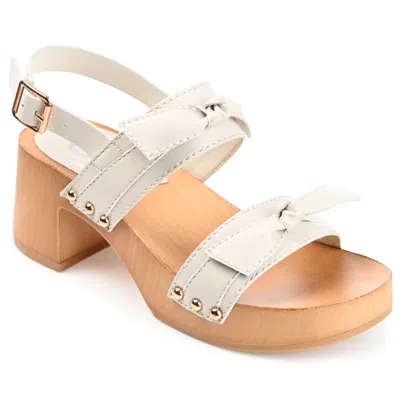 Journee Collection Womens Tia Double Bow Accent Clog Sandals In Multi