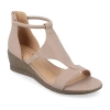 Journee Collection Womens Trayle Wedge Sandals In Nude