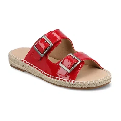 Journee Collection Womens Tresah Flat Sandals In Red