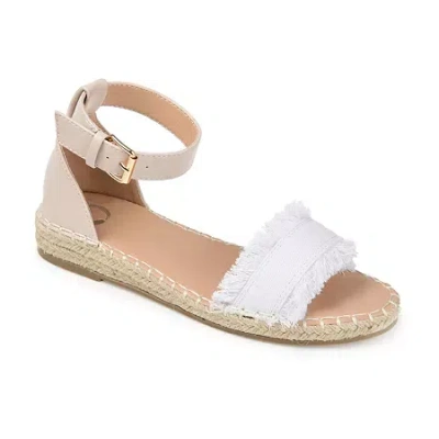 Journee Collection Womens Tristeen Wedge Sandals In White