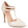 Journee Collection Womens Tru Pointed Toe High Stiletto Pumps In White
